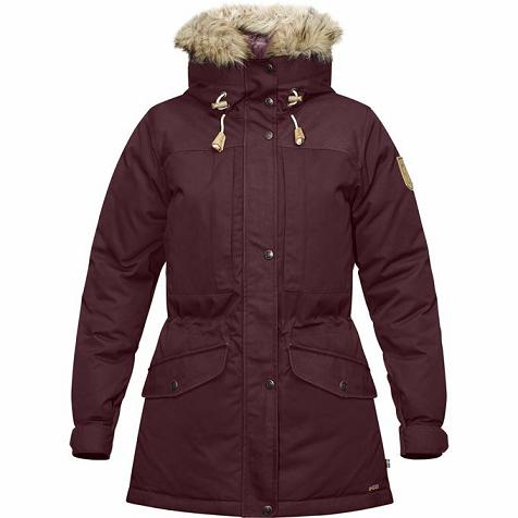 Fjallraven Singi Down Jacket Dark Red Singapore For Women (SG-594463)